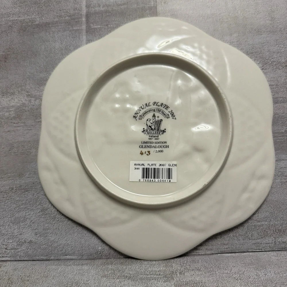 150 Years Anniversary BELLEEK Plate 2007 Christmas at Blarney Ireland  #471/2000